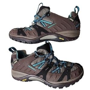 NEW Merrell Womens Gortex Vibram Sole Trail Hiking Sneakers Shoes Lace Up Size 8